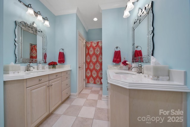 166 Atlantic Way, Mooresville, NC 28117 - bathroom with vanity and tile patterned flooring