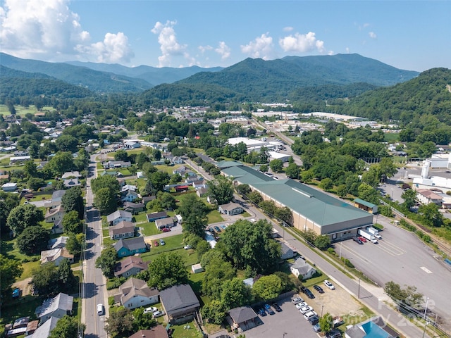51 Riverbend St, Waynesville, NC 28786 - aerial perspective of suburban area with a mountain backdrop