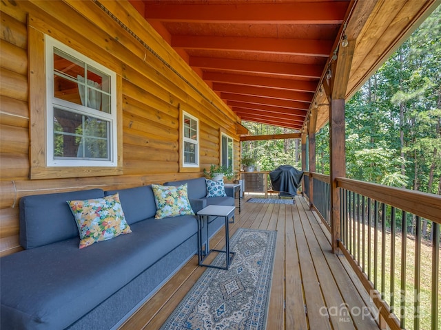 334 Arbra Mountain Way, Bostic, NC 28018 - deck featuring area for grilling and an outdoor hangout area