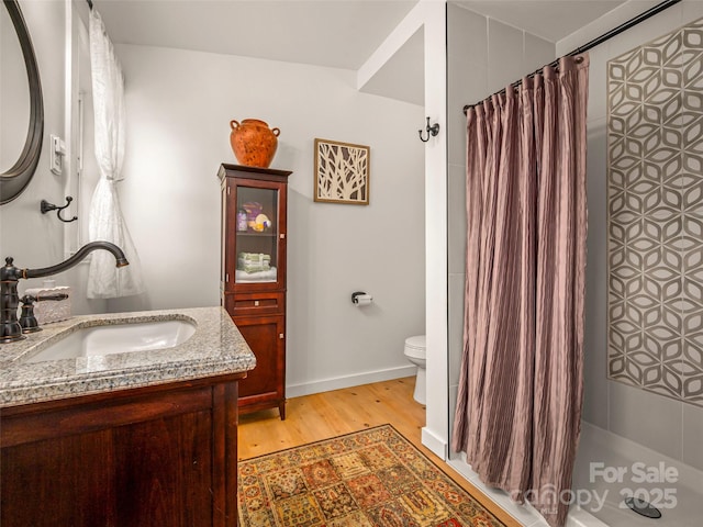 334 Arbra Mountain Way, Bostic, NC 28018 - full bathroom with vanity, wood finished floors, and tiled shower