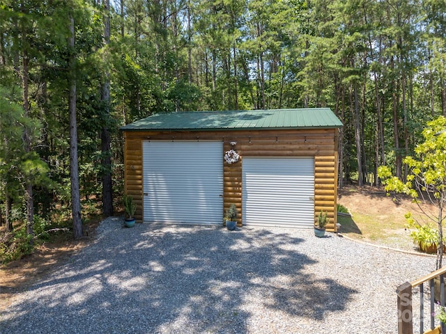 334 Arbra Mountain Way, Bostic, NC 28018 - detached garage with a forest view