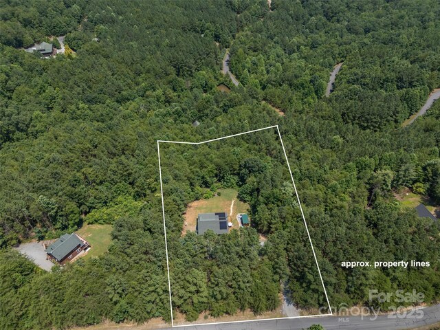 334 Arbra Mountain Way, Bostic, NC 28018 - aerial view of property's location featuring a heavily wooded area and property boundaries highlighted