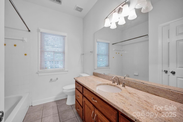 5138 Foxbriar Trl, Charlotte, NC 28269 - bathroom with vanity, tile patterned floors, and bathing tub / shower combination