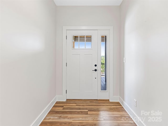 297 Bethany Dr, Mars Hill, NC 28754 - entrance foyer featuring wood finished floors and baseboards