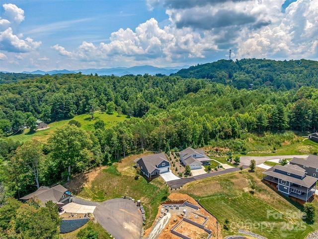 297 Bethany Dr, Mars Hill, NC 28754 - drone / aerial view of a forest and a mountain backdrop