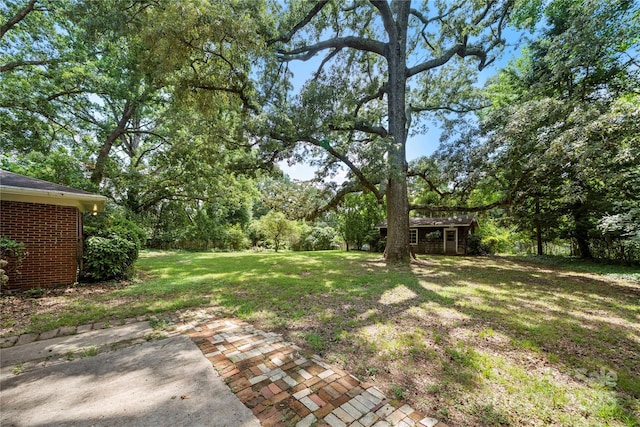 7010 Monroe Rd, Charlotte, NC 28212 - view of grassy yard with a patio