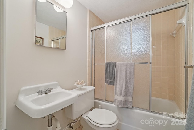 25 Hazel Ct, Brevard, NC 28712 - full bathroom featuring enclosed tub / shower combo and toilet