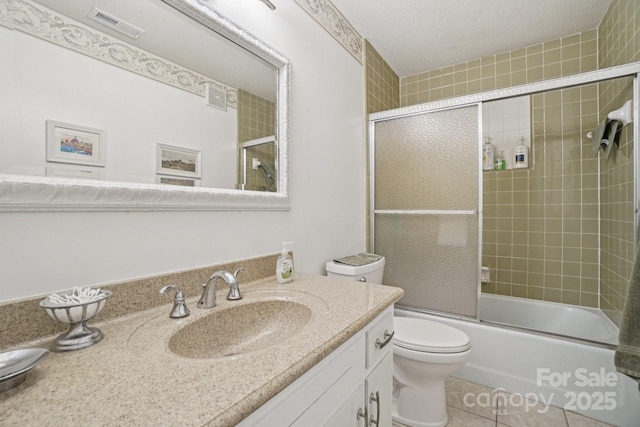 25 Hazel Ct, Brevard, NC 28712 - bathroom with vanity, combined bath / shower with glass door, and tile patterned floors