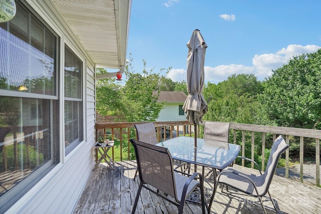 25 Hazel Ct, Brevard, NC 28712 - wooden deck featuring outdoor dining space