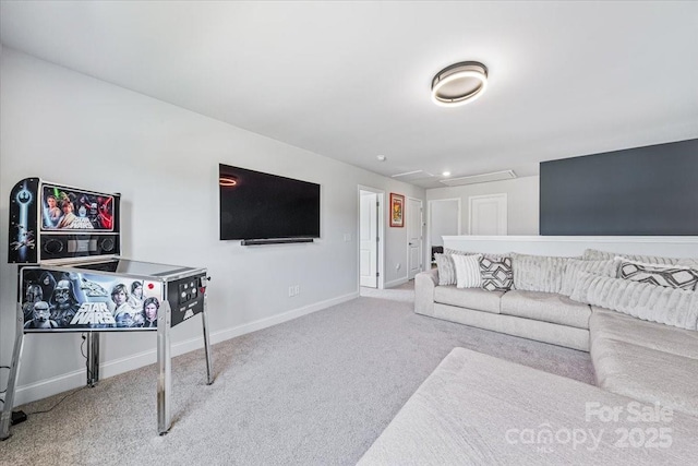 1302 Black Walnut St, Monroe, NC 28112 - living area with carpet floors and attic access