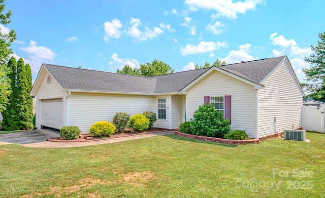 1975 8th Street Ln SE, Hickory, NC 28602 - ranch-style house featuring a front yard, roof with shingles, and a garage