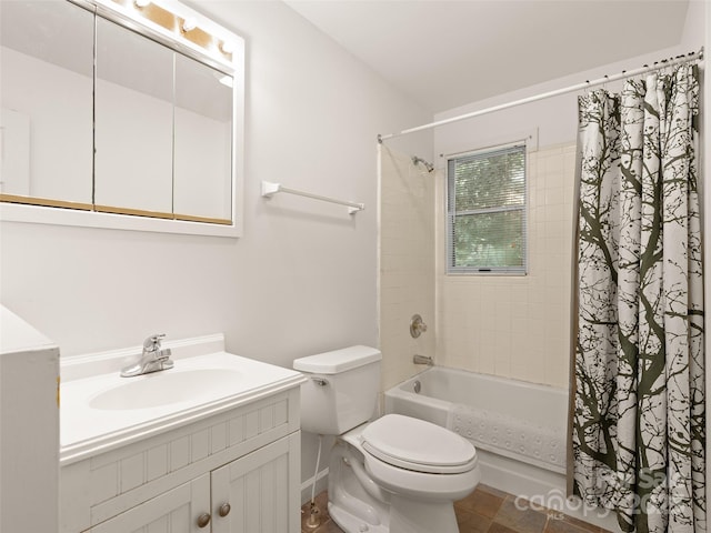 71 Auburn Park Dr, Waynesville, NC 28786 - full bath with vanity, shower / bath combo, and tile patterned flooring