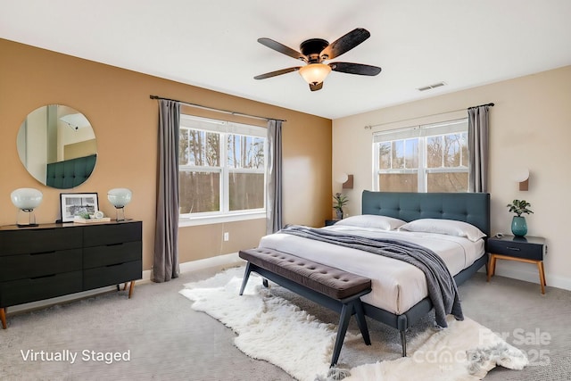 64 Foxden Dr Unit 201, Fletcher, NC 28732 - bedroom with light carpet and a ceiling fan