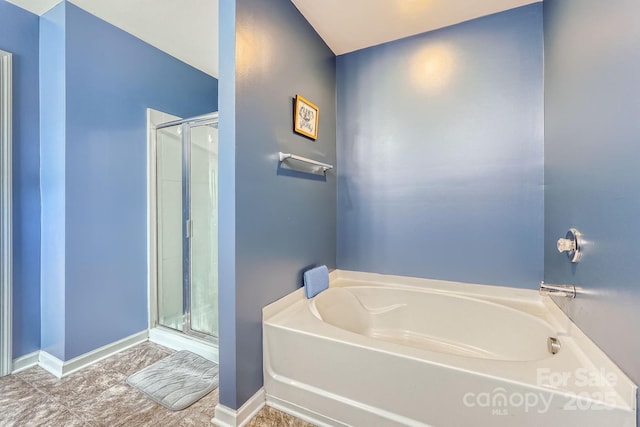 10920 Dapple Grey Ln, Charlotte, NC 28213 - bathroom with a garden tub and a stall shower
