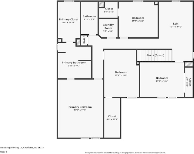 10920 Dapple Grey Ln, Charlotte, NC 28213 - view of floor plan / room layout