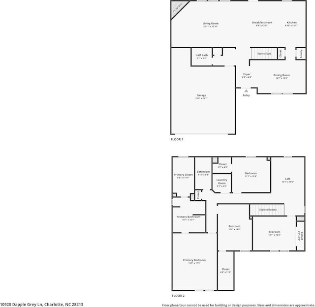 10920 Dapple Grey Ln, Charlotte, NC 28213 - view of property floor plan
