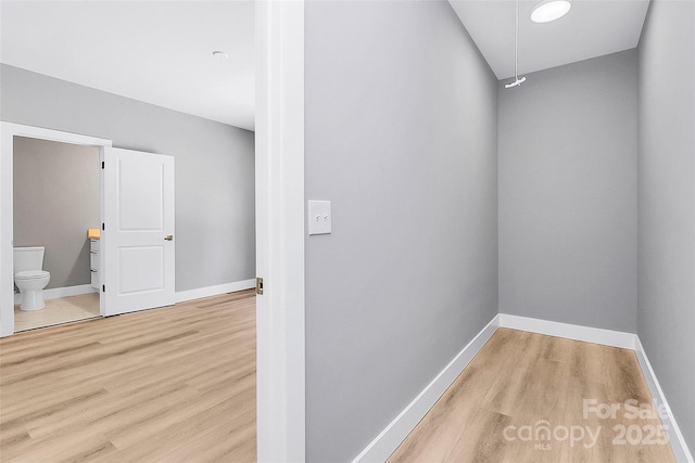 226 N Columbia Ave, Rock Hill, SC 29730 - hallway featuring attic access and wood finished floors