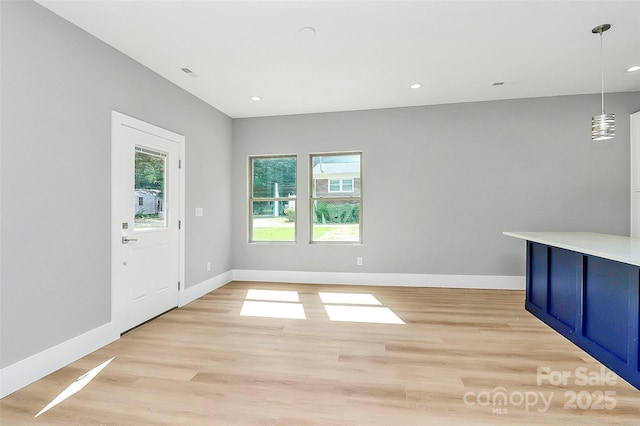 5516 Old York Rd, Rock Hill, SC 29732 - unfurnished dining area with light wood-type flooring and recessed lighting