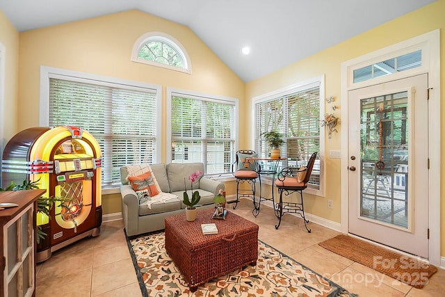 15933 Glen Miro Dr, Huntersville, NC 28078 - sunroom featuring vaulted ceiling