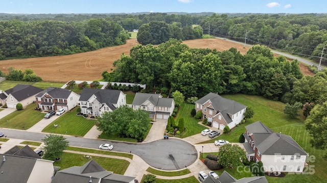 1504 Jekyll Ln, Waxhaw, NC 28173 - aerial view of residential area with a heavily wooded area