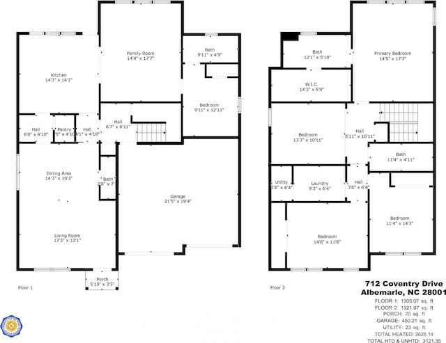 712 Coventry Dr, Albemarle, NC 28001 - view of home floor plan