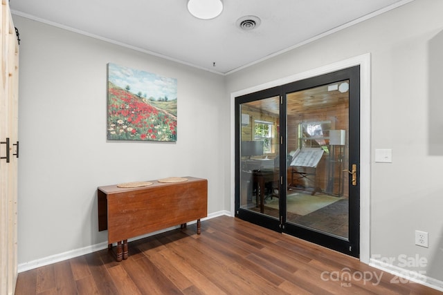 1560 Lafayette Ave, Hudson, NC 28638 - spare room featuring wood finished floors and ornamental molding