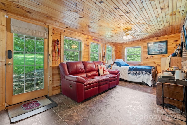 1560 Lafayette Ave, Hudson, NC 28638 - bedroom with wooden walls and wood ceiling
