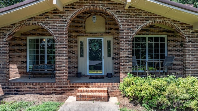1560 Lafayette Ave, Hudson, NC 28638 - doorway to property with brick siding