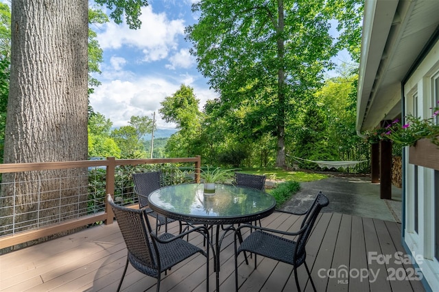 590 Claude Cook Rd, Sylva, NC 28779 - deck with outdoor dining area