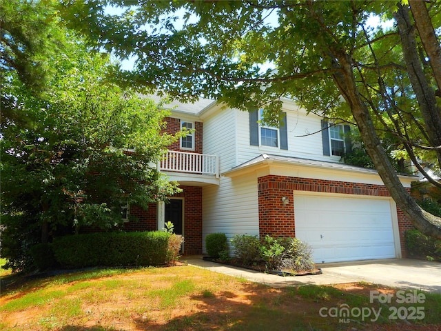 15321 Superior St, Charlotte, NC 28273 - view of front facade with brick siding, concrete driveway, and an attached garage