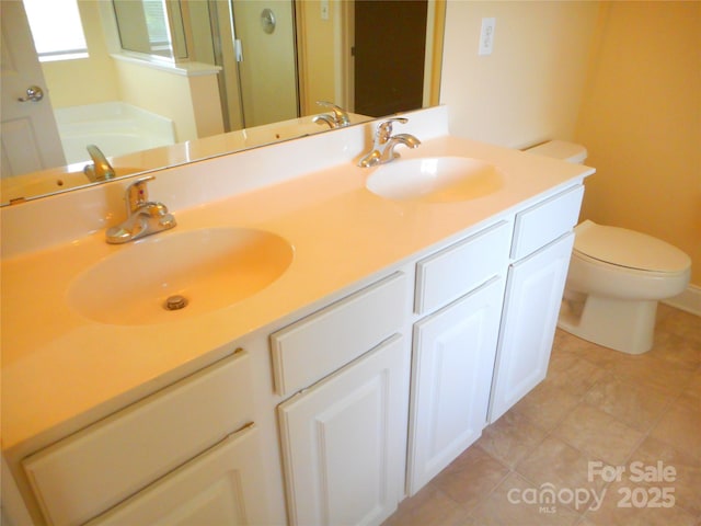 15321 Superior St, Charlotte, NC 28273 - full bath with double vanity, a bath, and a stall shower