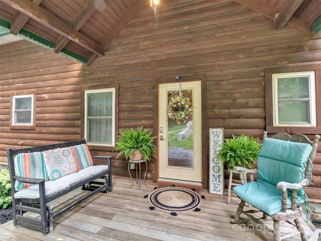 1064 Point Of View Dr, Waynesville, NC 28785 - view of wooden terrace