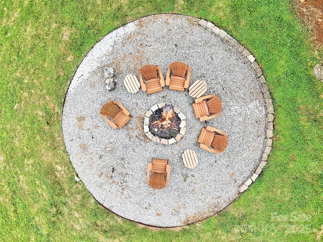 1064 Point Of View Dr, Waynesville, NC 28785 - exterior view of a fire pit