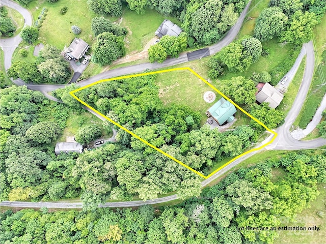 1064 Point Of View Dr, Waynesville, NC 28785 - aerial view of property and surrounding area with property boundaries highlighted