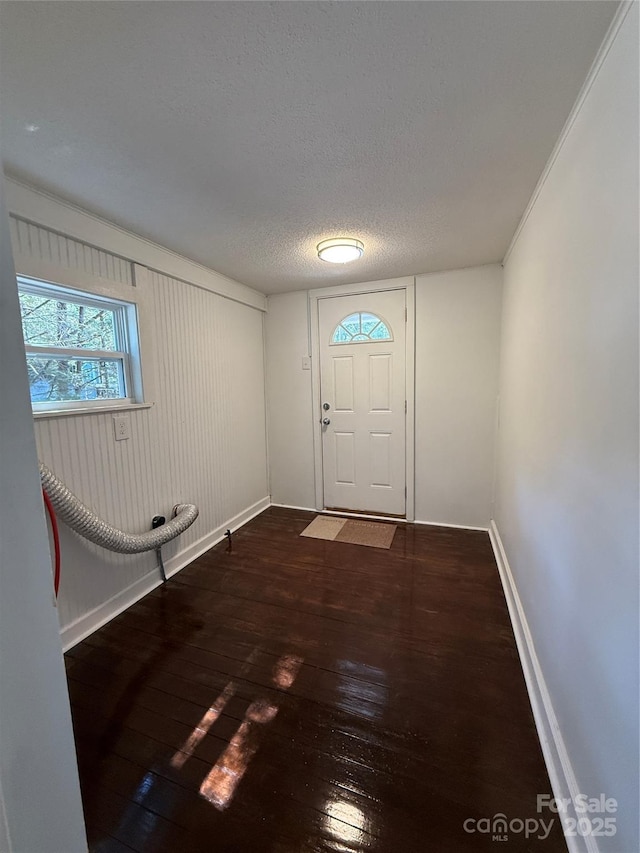 727 3rd Ave NW, Hickory, NC 28601 - doorway with wood-type flooring and a textured ceiling