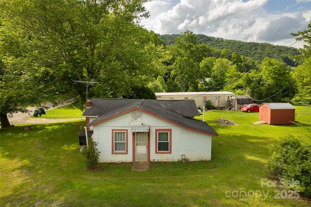 153 Beaverdam Loop Rd, Candler, NC 28715 - view of shed featuring a forest view