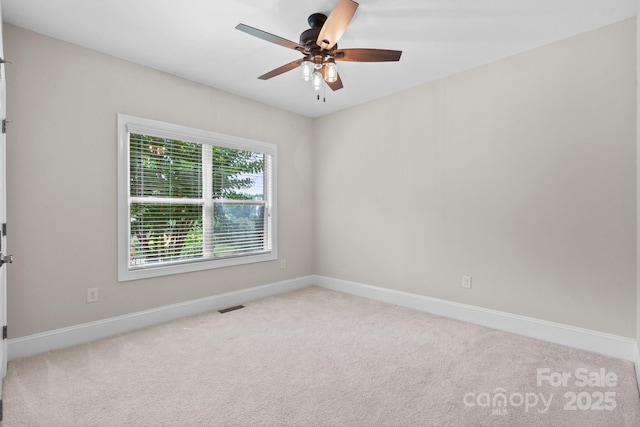 805 Hidden Pond Ln, Waxhaw, NC 28173 - carpeted empty room with baseboards and ceiling fan