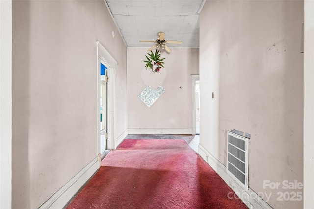 108 Walker St, Chester, SC 29706 - hallway featuring heating unit and carpet