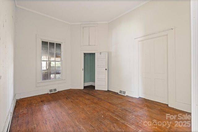 108 Walker St, Chester, SC 29706 - empty room with dark wood-style flooring and crown molding