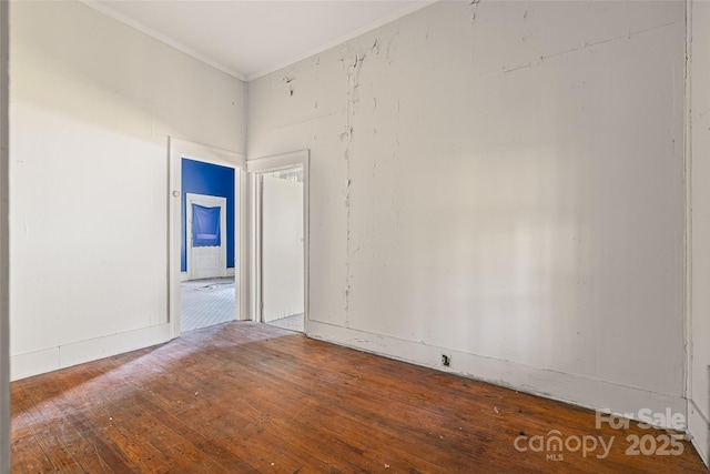 108 Walker St, Chester, SC 29706 - spare room featuring crown molding and hardwood / wood-style flooring