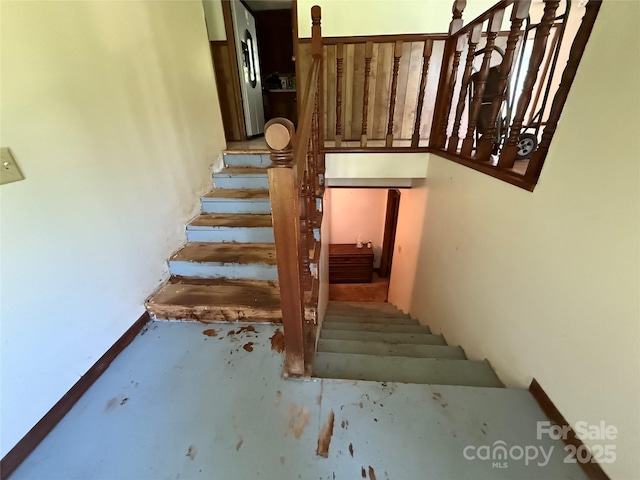 5422 River Rd, Granite Falls, NC 28630 - stairs with concrete floors