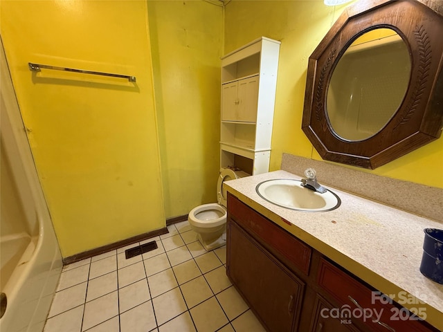 5422 River Rd, Granite Falls, NC 28630 - full bathroom featuring vanity and tile patterned floors