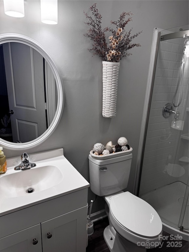 407 W Finger St, Maiden, NC 28650 - bathroom featuring a stall shower and vanity