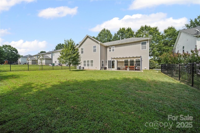 10420 Glenburn Ln, Charlotte, NC 28278 - rear view of house with a patio, a fenced backyard, and a pergola