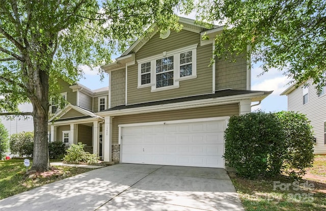 10420 Glenburn Ln, Charlotte, NC 28278 - traditional home with an attached garage and concrete driveway