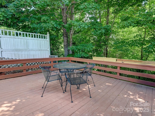 85 Pine Ridge Rd, Mars Hill, NC 28754 - deck featuring outdoor dining space