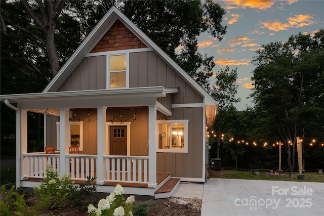 508 S Oconeechee Ave Unit 1, Black Mountain, NC 28711 - view of front of home featuring a porch and board and batten siding