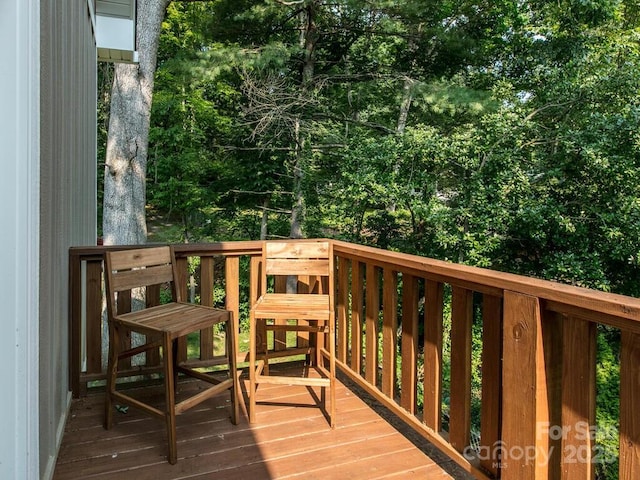508 S Oconeechee Ave Unit 1, Black Mountain, NC 28711 - view of wooden terrace