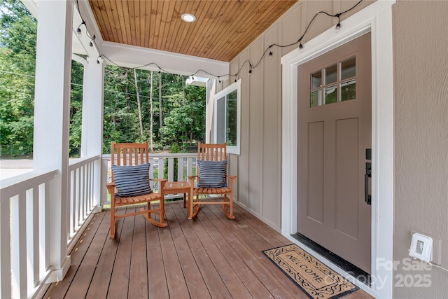 508 S Oconeechee Ave Unit 1, Black Mountain, NC 28711 - doorway to property featuring a porch and board and batten siding