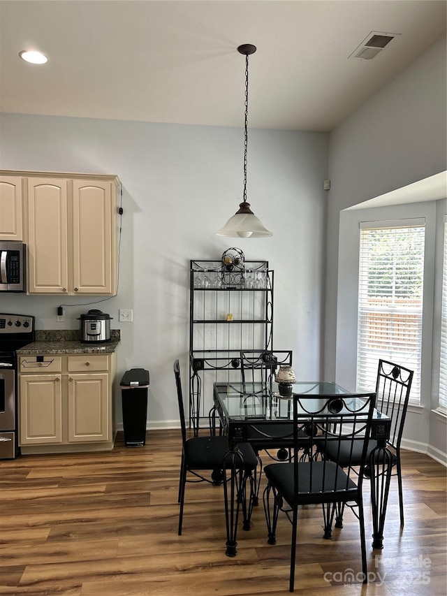 630 Springhouse Pl, Clover, SC 29710 - dining room featuring dark wood-style flooring and recessed lighting